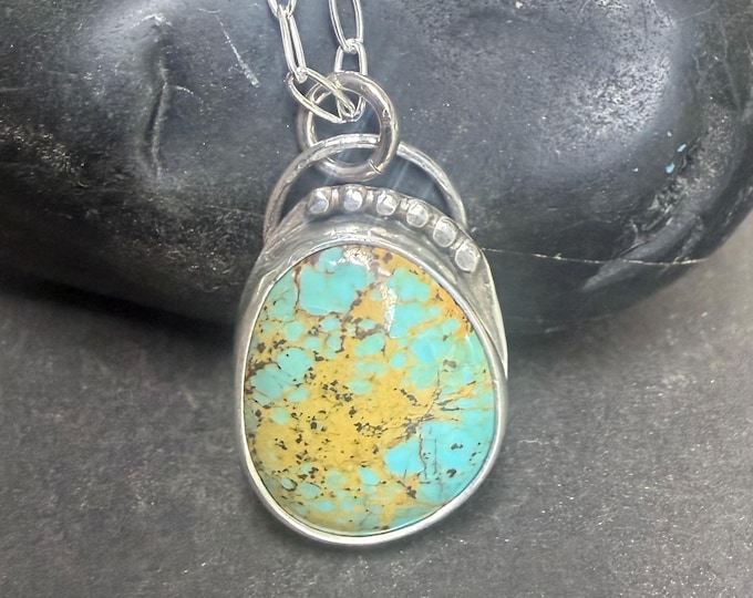 Amazonite Pendant Necklace in Sterling Silver