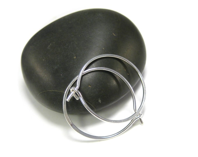 Small Simple Silver Hoop Earrings, Plain Hoops, Small Hoop Earings, 10 mm Hoops, Small Sterling Silver Hoop Earrings