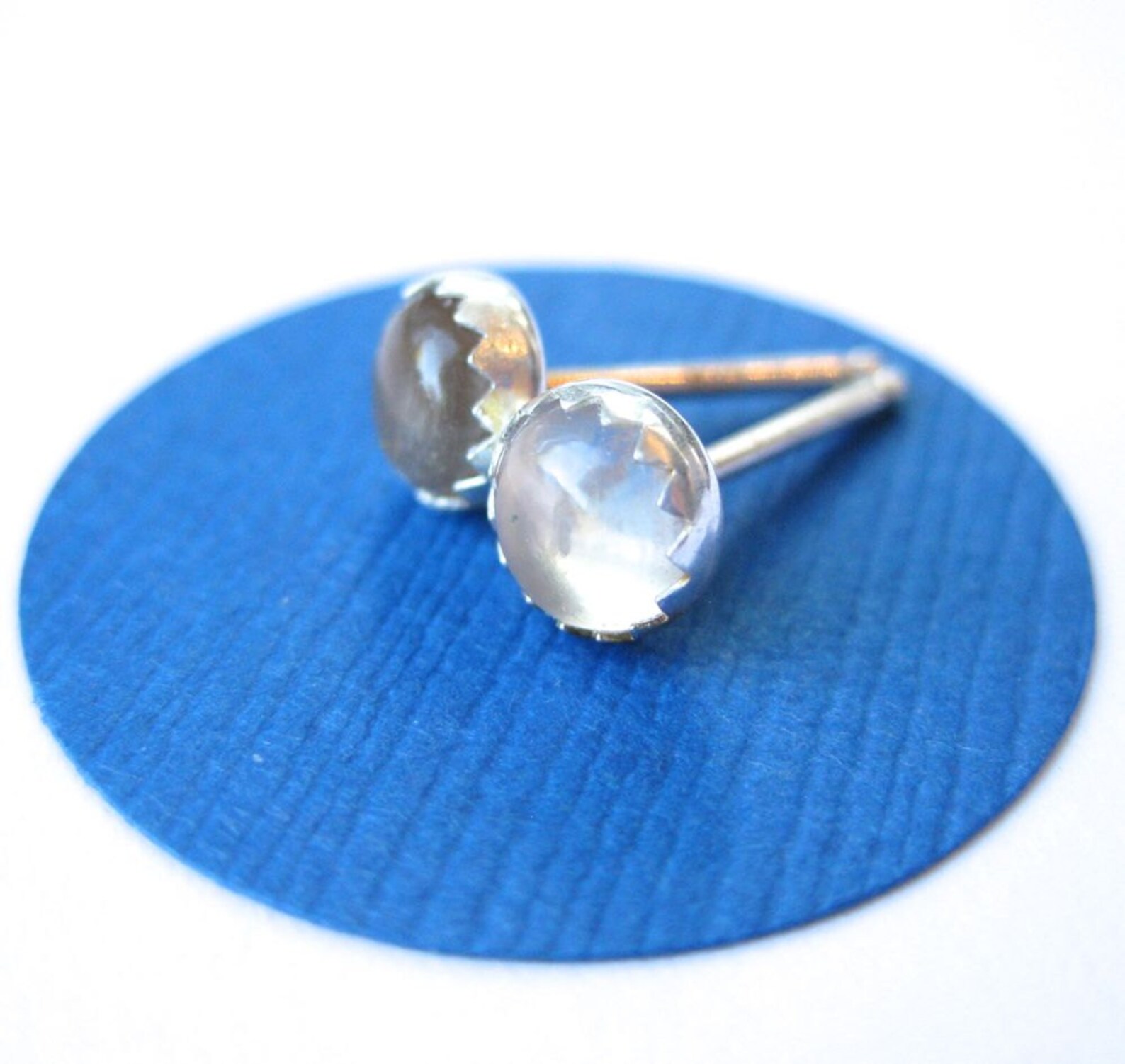 Quartz Stud Earrings Quartz Gemstone Earrings Etsy