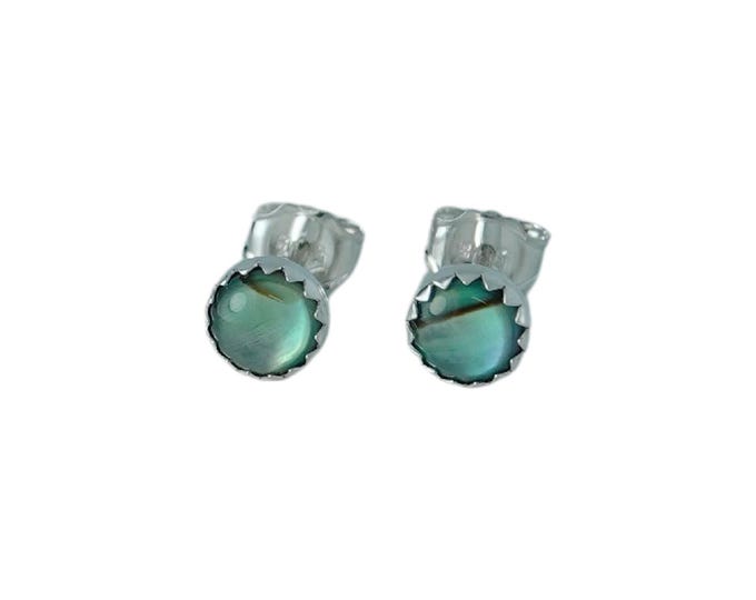 Abalone Stud Earrings in Sterling Silver