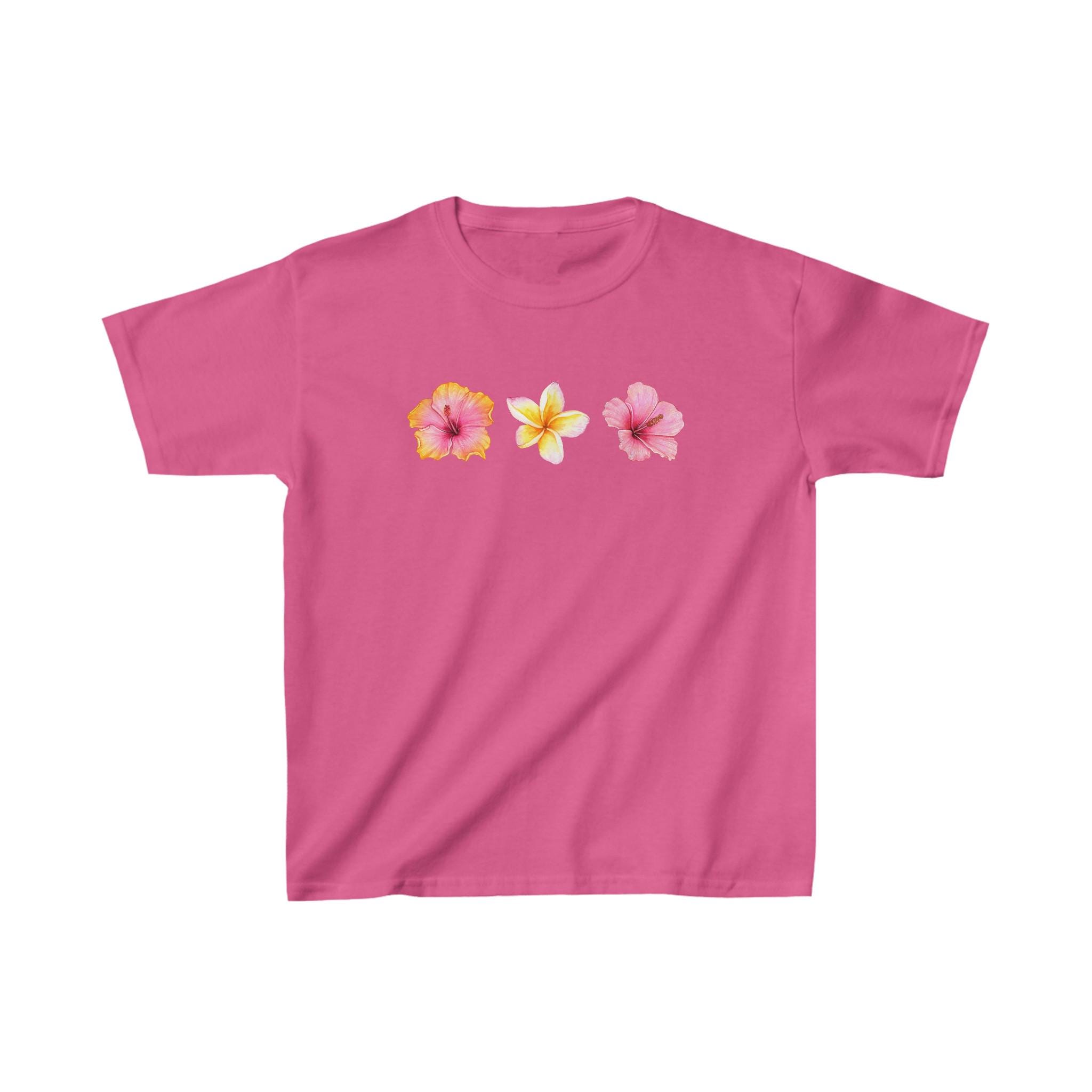 Tropical Leaf Hibiscus Flower Print Cinched Hawaii T-shirt and Romper Dog and Owner Matching Outfits main image 0