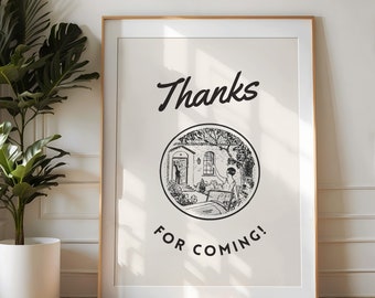 Bedankt voor uw komst Print Trendy Woonkamer Appartement Decor Esthetische Gezellige Kunstdruk Voor Gastenslaapkamer Muurkunst Thuis Woonkamer Slaapkamer