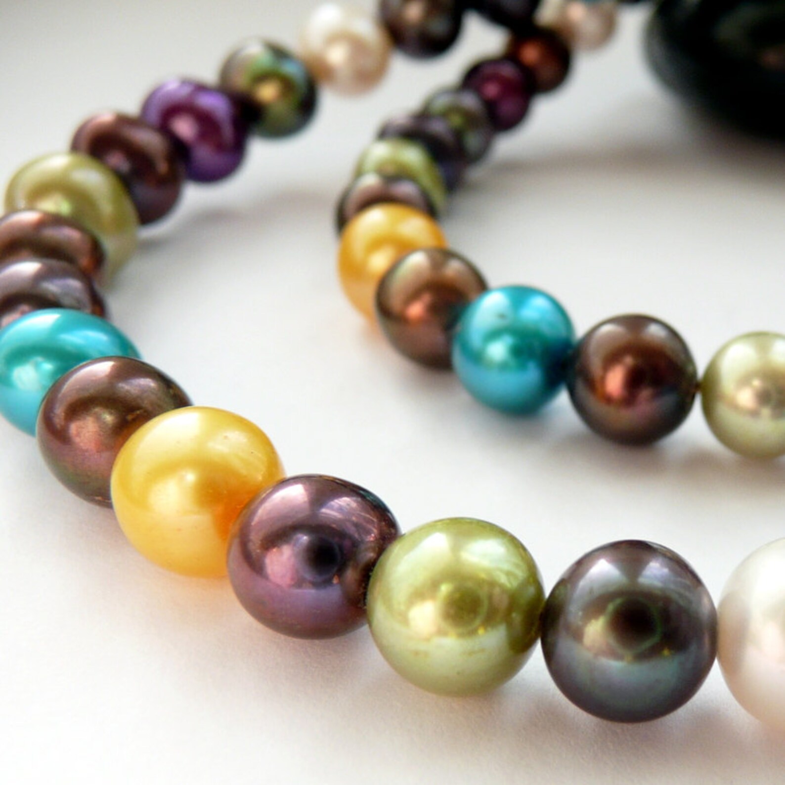 Artisan Multi Colored Fresh Water Pearls 14kt Gold Vermeil | Etsy