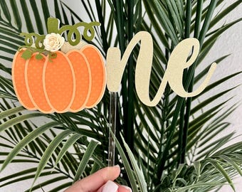 Little Pumpkin Cake Topper, Fall 1st Birthday Decoration