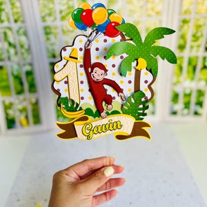 Curious George topper,Monkey Birthday Decoration, curious monkey, Curious George, curious George, cake topper curio, curious theme. George.