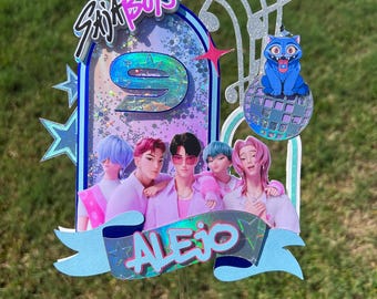 Saja Boyzz K-Pop Birthday Cake Topper