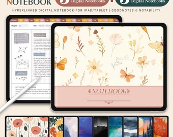 Horizontal Digital Notebook Set: Goodnotes & Notability Templates (Digital Download)