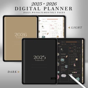 2025-2026 Digital Planner: Minimalist Weekly & Daily (PDF Template)