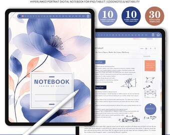 Digital Notebook: Hyperlinked Note Templates for GoodNotes (Digital Download)