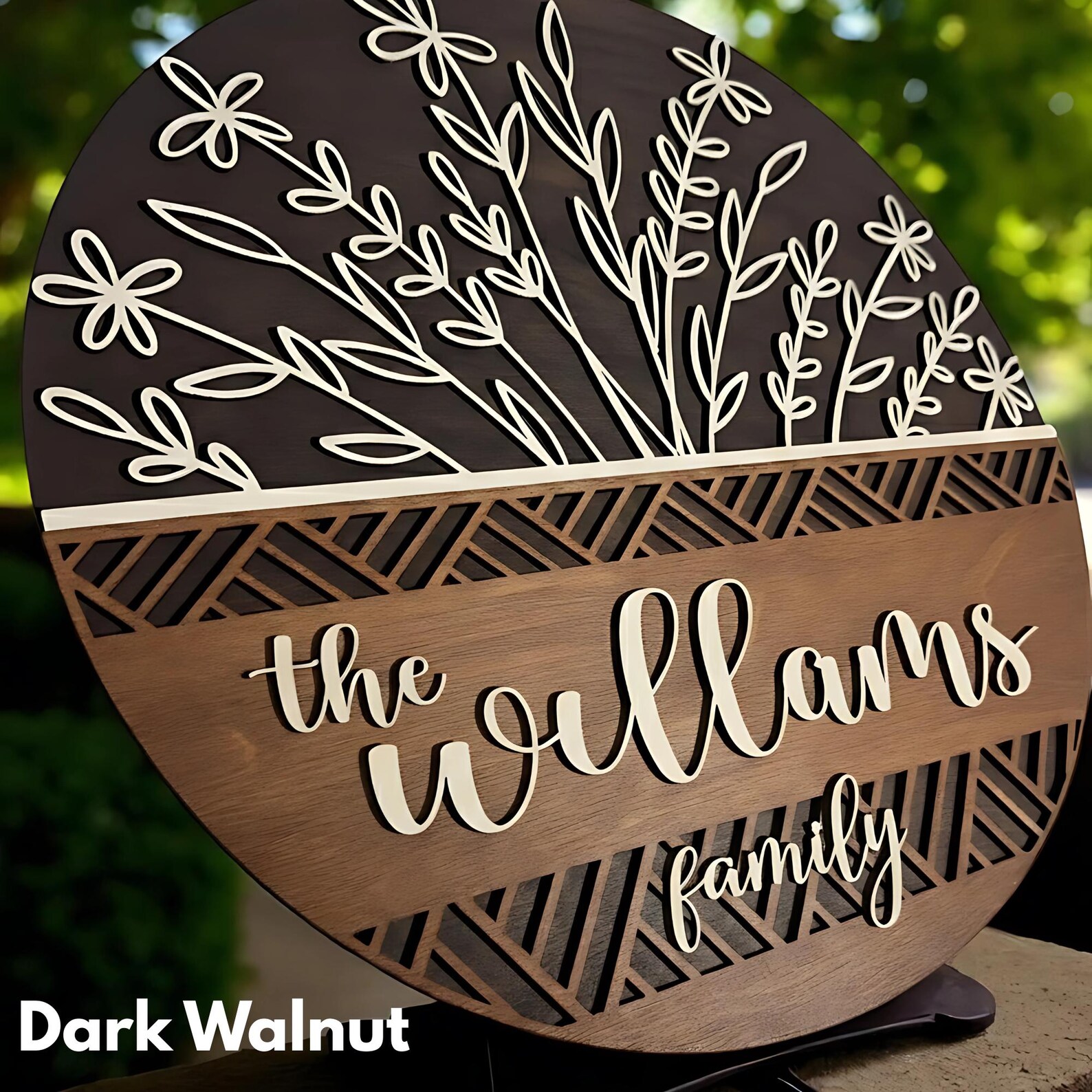 Personalized Family Name Wood Sign: Rustic Farmhouse Welcome Decor - Etsy