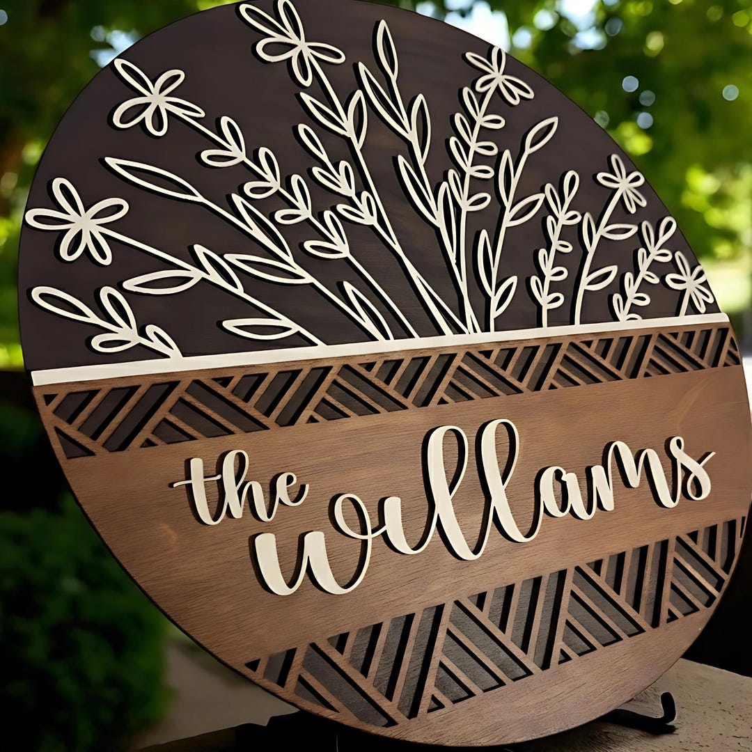 Personalized Family Name Wood Sign: Rustic Farmhouse Welcome Decor - Etsy