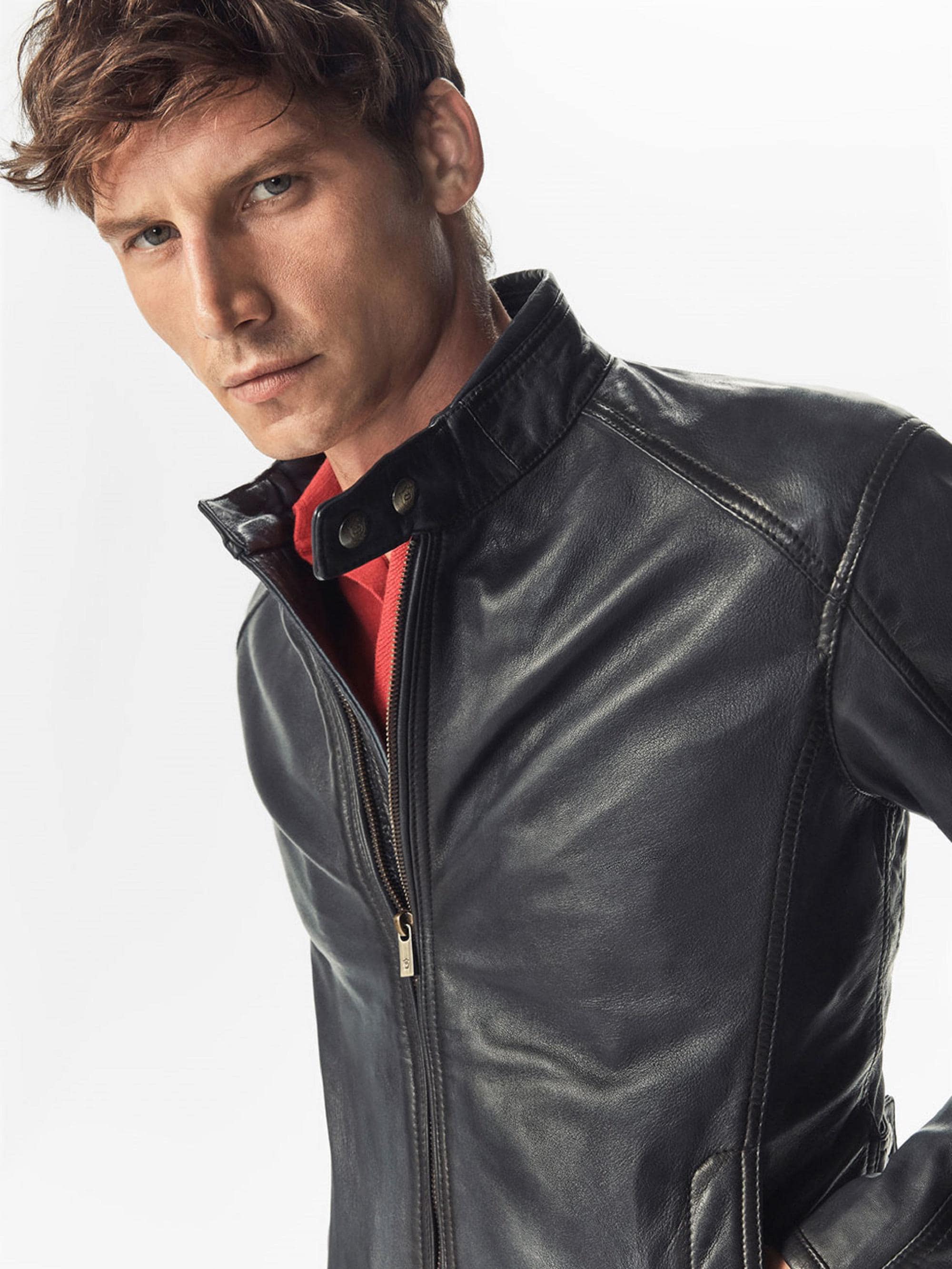 Blue Nappa Lambskin Leather Biker Jacket - Slim Fit - Etsy