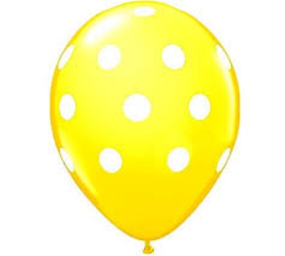 Polka Dot Balloon Yellow 6ct Latex Balloon 12 Baby Shower