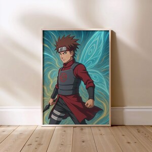 Kind-Hearted Warrior Wall Art Print Food-Loving Fighter Poster with Strength and Humor