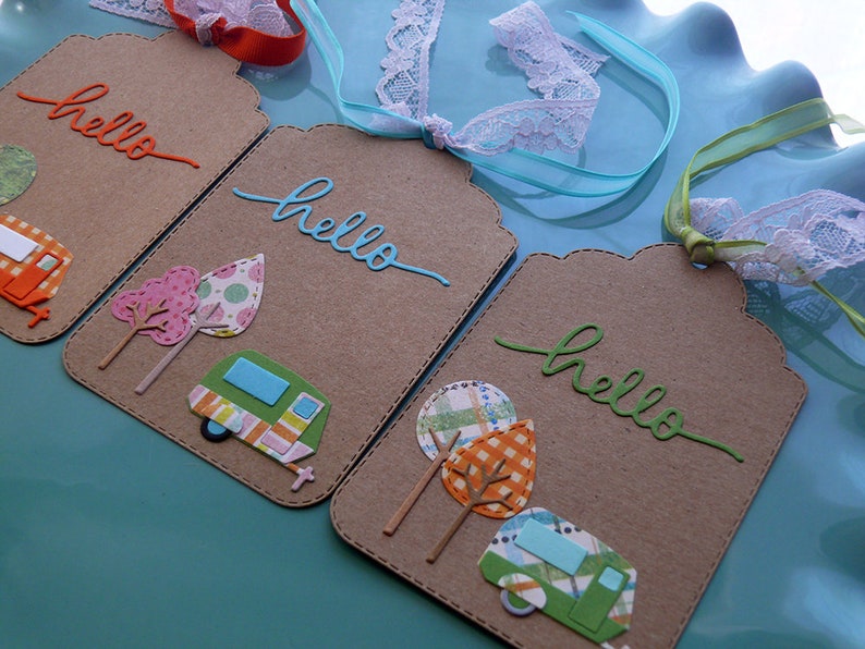 Camper Tags Trailer Tags Hello Tags Vintage Camper Vintage Etsy