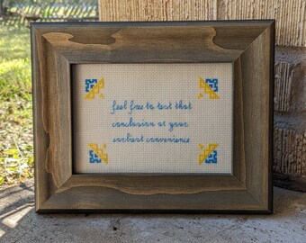 Test That Conclusion - cross stitch pattern