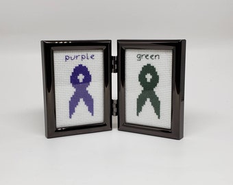 Purple Green - cross stitch pattern