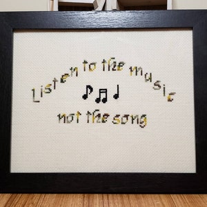 Listen to the Music - cross stitch pattern