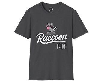 Raccoon Pride T-Shirt, Cute Animal Tee, Unisex Graphic Tee, Gifts for Animal Lovers, Fun Casual Shirt, Wildlife Clothing