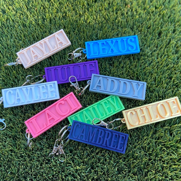 Customizable Name Keychain or Zipper Pull - Choose your color and name!