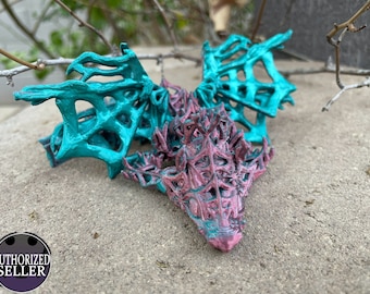 Wicked Winged Tadling -  6 Inches - Desktop or Fidget Toy - Fully Articulated Spider & Web Themed Dragon - 3D Printed - Choose a Color!