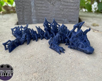 Wicked Tadling -  6 Inches - Desktop or Fidget Toy - Fully Articulated Spider & Web Themed Dragon - 3D Printed - Choose a Color!