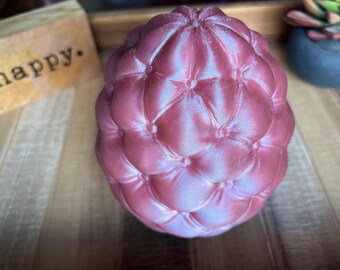 Cushion Egg Container - 5, 6, 7, or 8 Inches - Desktop Display or Toy Container - 3D Printed - Choose a Color!