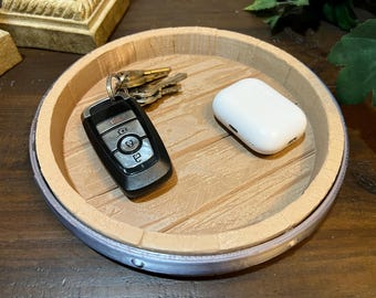 Whiskey Barrel Style Key Bowl - New - 3D Printed