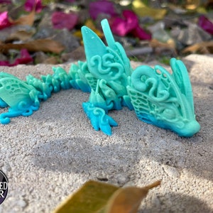Butterfly Tadling Dragon - 6 Inches - Desktop or Fidget Toy - Articulated Butterfly Dragon - 3D Printed - Choose a Color!