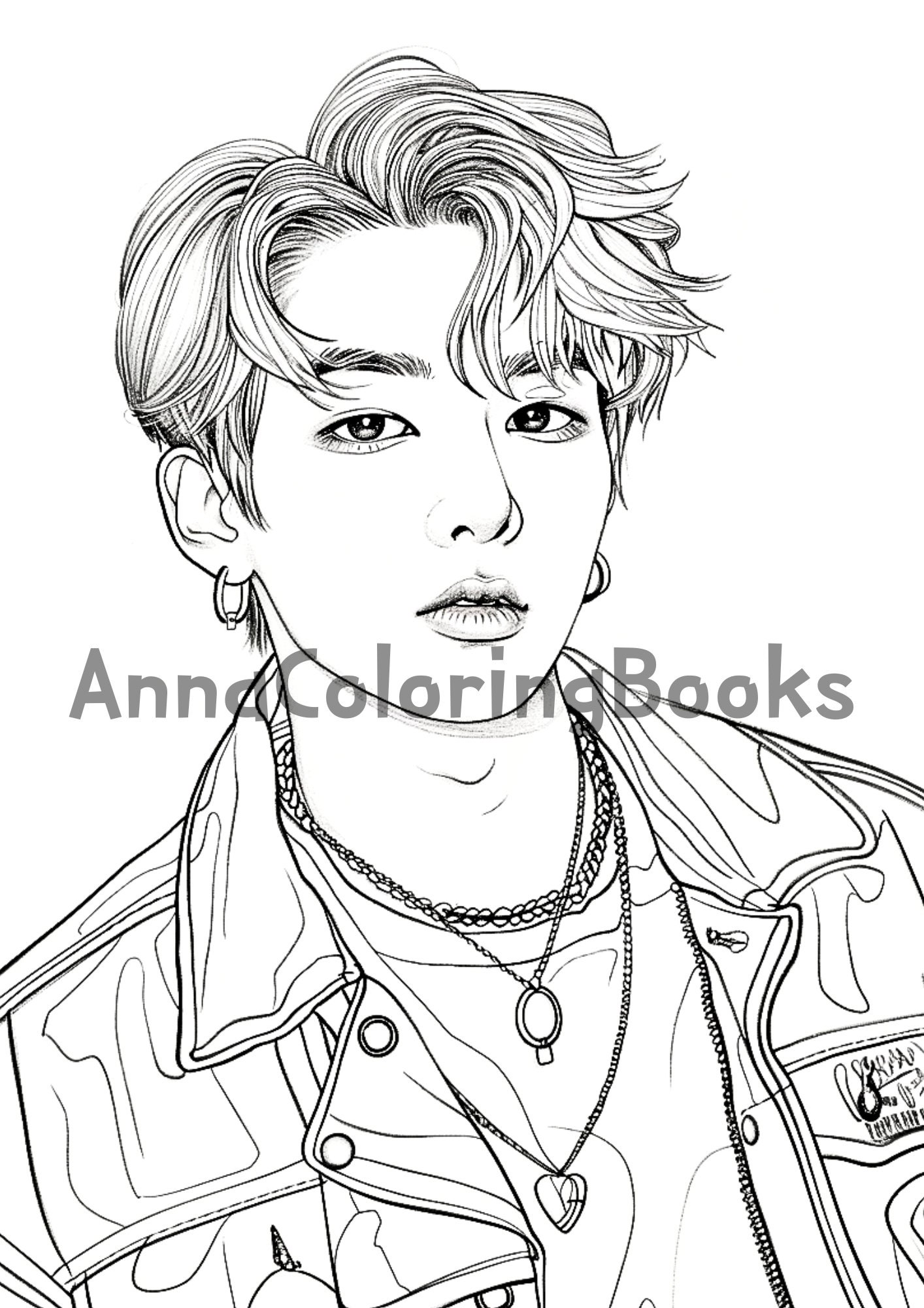 K-pop Coloring Book, BTS Coloring Pages, BTS Coloring Book, Bangtan ...