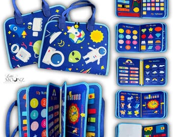 Personalised Busy Book Montessori Toy, Toddler Quiet Book, Sensory Board, Fine Motor Skills Toy, Dressing Activity, Travel Toy Gift Kids