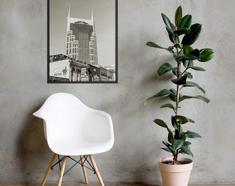 Nashville Photography Southern Vintage Music City Charm Downtown Nashville Wall Art Poster Framed poster