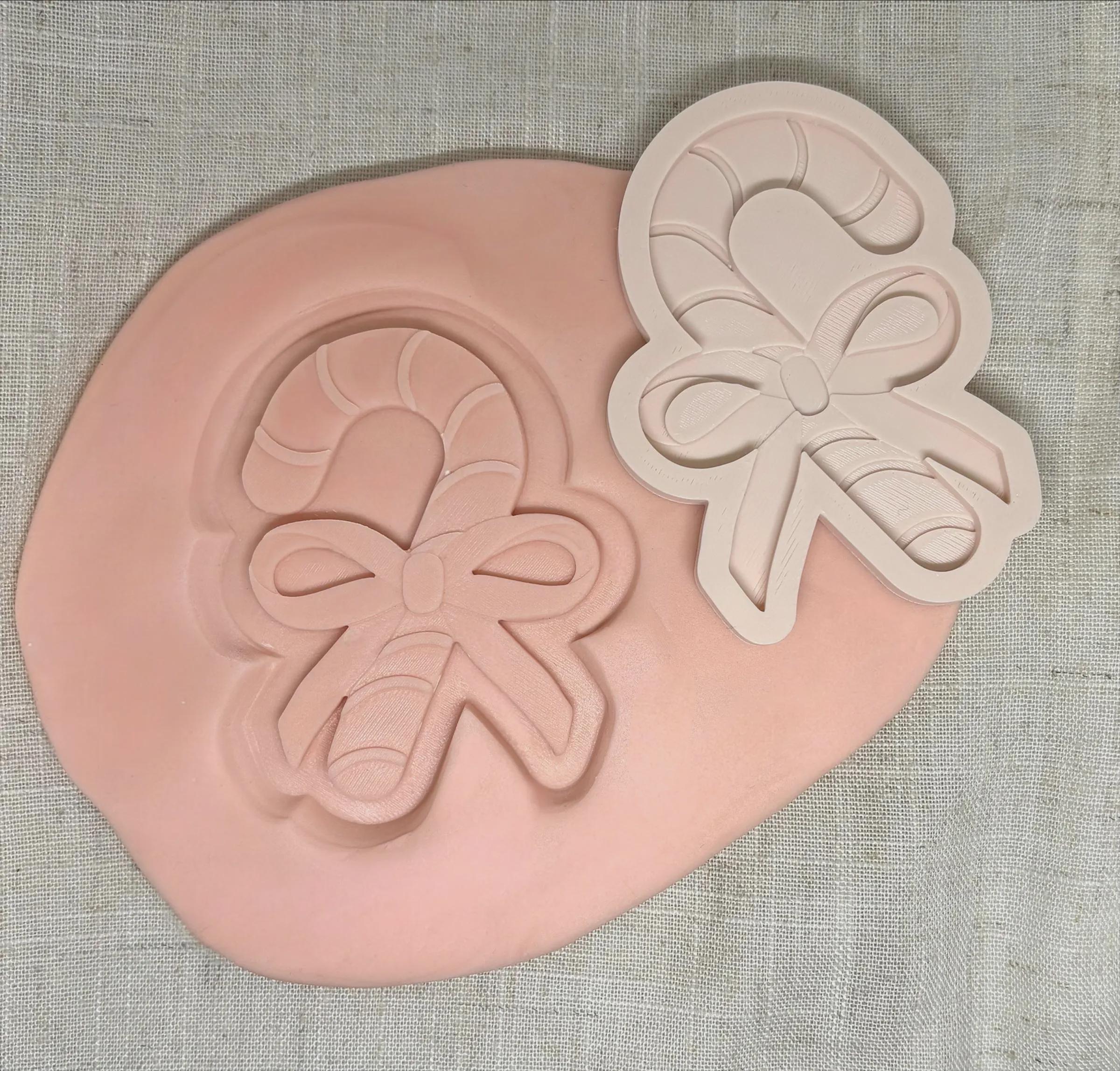 Candy Cane With Bow DIGITAL STL FILE for Cutter & Stamp - Etsy