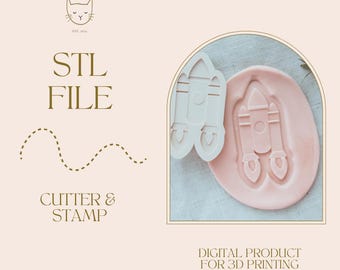 Raumschiff/Rakete Zwei Designs DIGITALE STL-DATEI für Cutter & Stempel