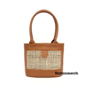 Anna Rattan Handbag Trendy Women&#39;s Rotan Tote Bag with Top Handle,Rattan Sling Bag,Rattan Sling Bag Bali,Rattan Crossbody Bags