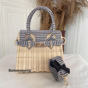Evelyn Rattan Bag Stylish Women&#39;s Top Handle Rotan Handbag,Rattan Sling Bag,Rattan Sling Bag Bali,Rattan Crossbody Bags,Rattan Leather Bag