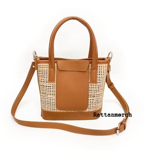 Annette Rattan Shoulder Bag Trendy Women&#39;s Rotan Crossbody And Top Handle Bag,Rattan Sling Bag,Rattan Sling Bag Bali,Rattan Crossbody Bags