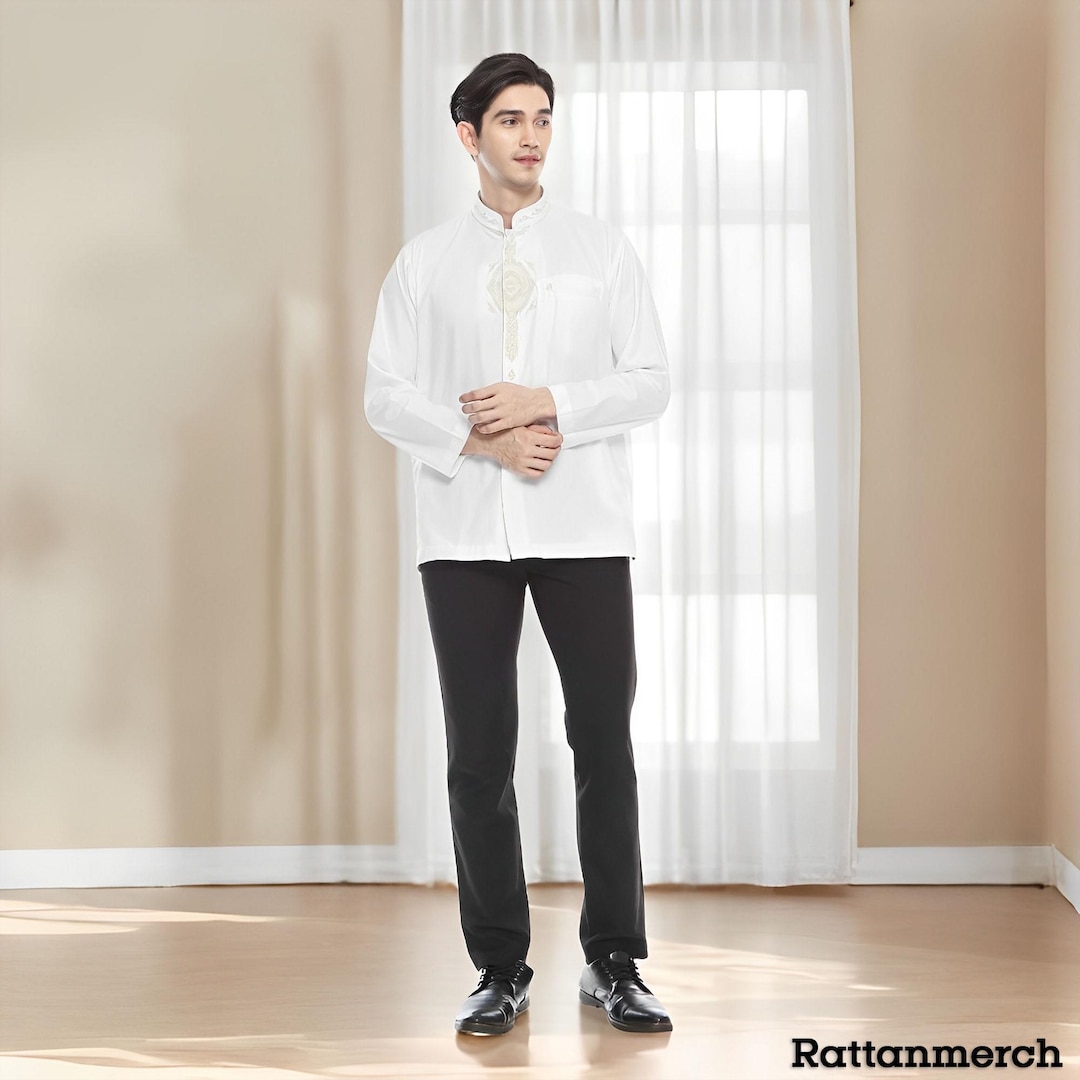 Cotton Rami Koko Shirt for Men Long Sleeve Comfortable and Stylish ...
