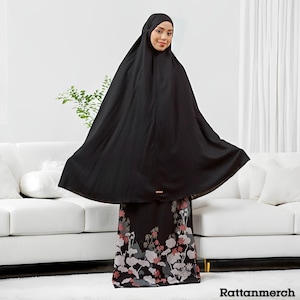 Lozy Hijab Shafiya Böneset Snygg 2-i-1 Mukena med vackra Rayonmönster, Mukena, Muslimsk Böneklänning, Muslimsk Böneklädsel