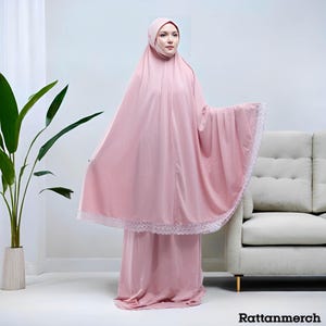 Jasmine Jaguard Vuxen Jumbo Böneset Hakskydd Design Elegant Mimosa Jaguard Mönster, Mukena, Muslimsk Böneklänning, Muslimsk Böneklädsel