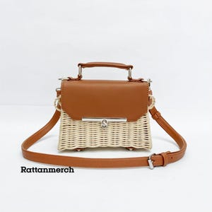 Pequena Rattan Bag Trendy Women&#39;s Rotan Sling Bag And Crossbody,Rattan Sling Bag,Rattan Sling Bag Bali,Rattan Crossbody Bags
