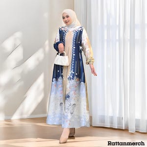 Elegante vestido de seda Medina de diseño moderno para mujeres musulmanas, vestido musulmán, vestido musulmán de boda, atuendo musulmán para mujeres, vestido islámico para mujeres