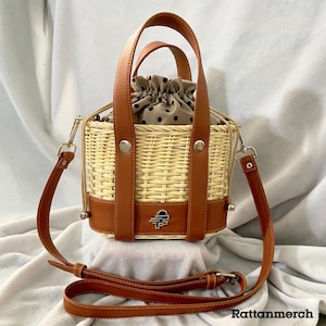 Cesta Top Handle Rattan Bag Elegant Women&#39;s Rotan Handbag And Shoulder Bag,Rattan Sling Bag,Rattan Sling Bag Bali,Rattan Crossbody Bags