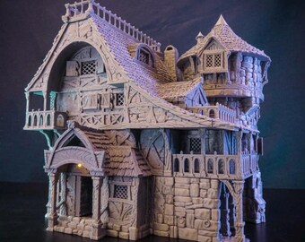 Tafelblad 28-32 mm gedetailleerde middeleeuwse villa Stad van Tarok | Wargmaing