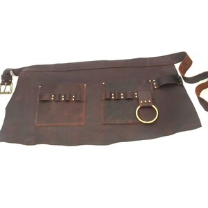 Leather waist apron for garden or workshop. image 5