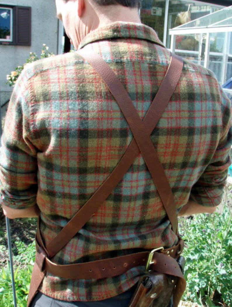 Leather Apron Woodworker's Super Deluxe Pockets with Brass Rings image 2