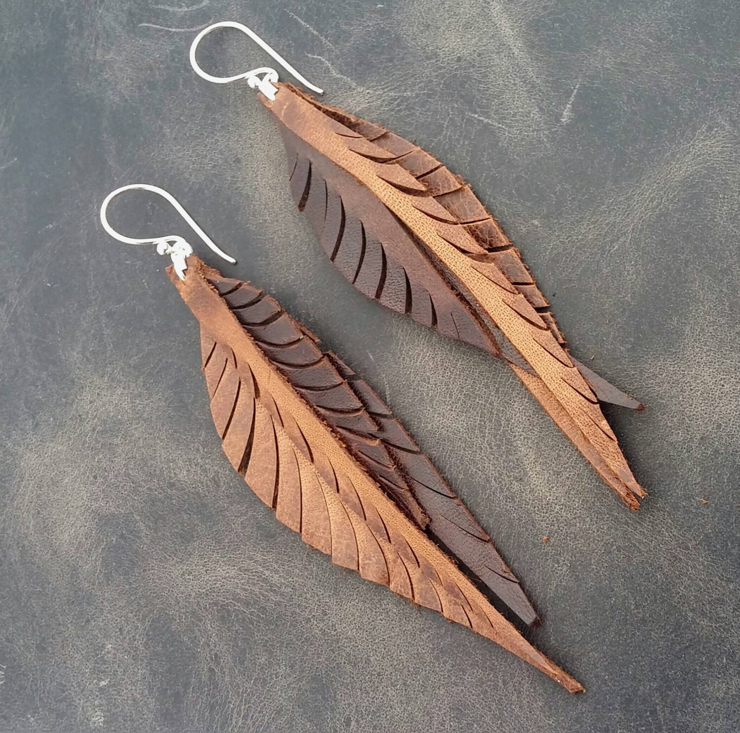 Brownstone Feather Earrings FINAL SALE main image 1