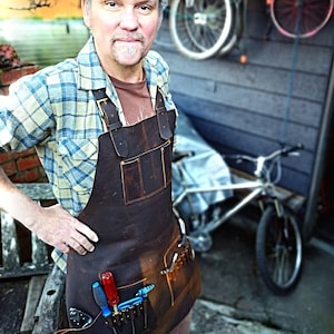 Leather Apron for Bike Mechanic Custom Made