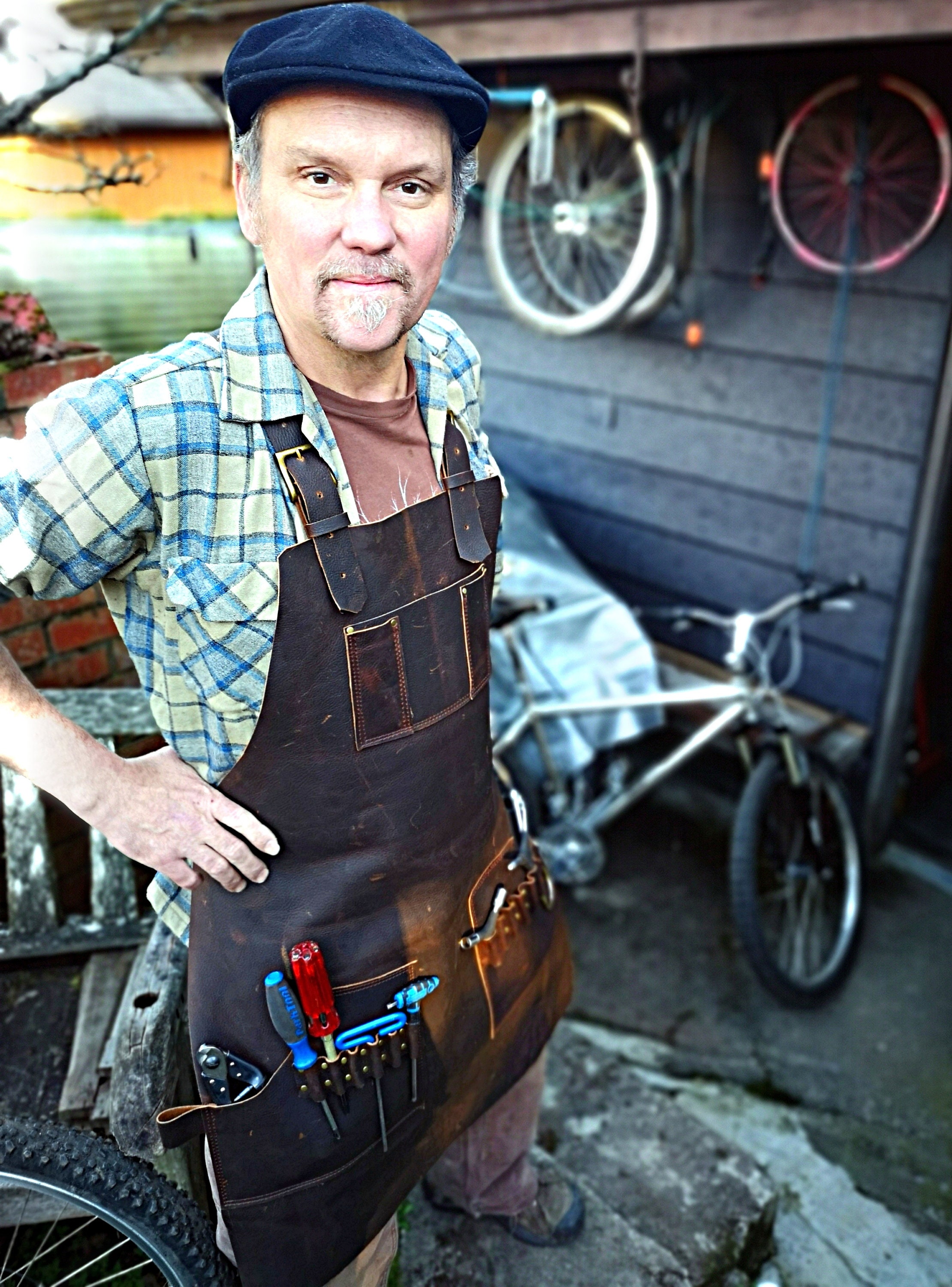 バイク整備士用レザーエプロン（特注品） - Etsy 日本