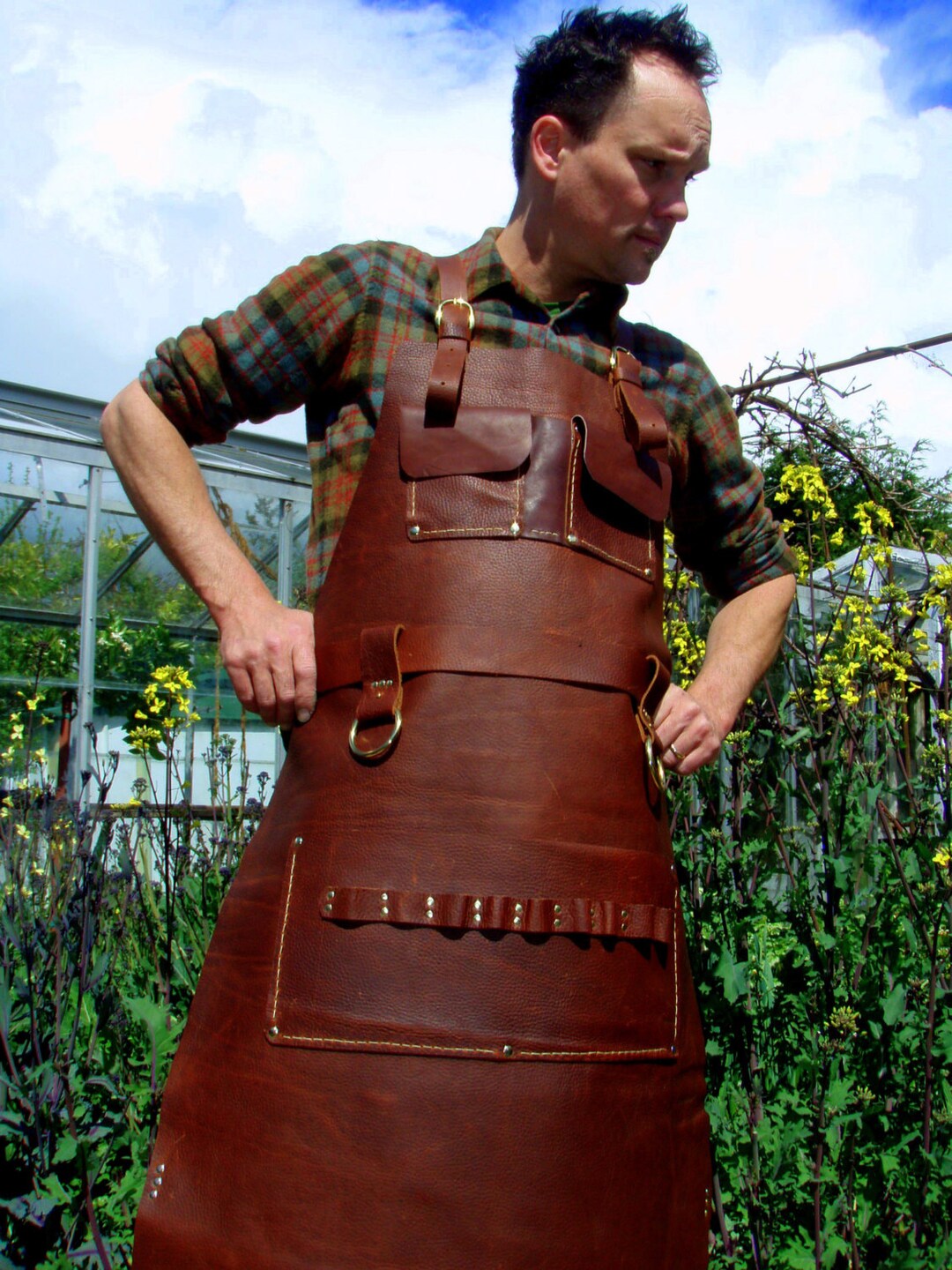 新品slowpe ワンショルダーエプロンbutcher's apron エプロン